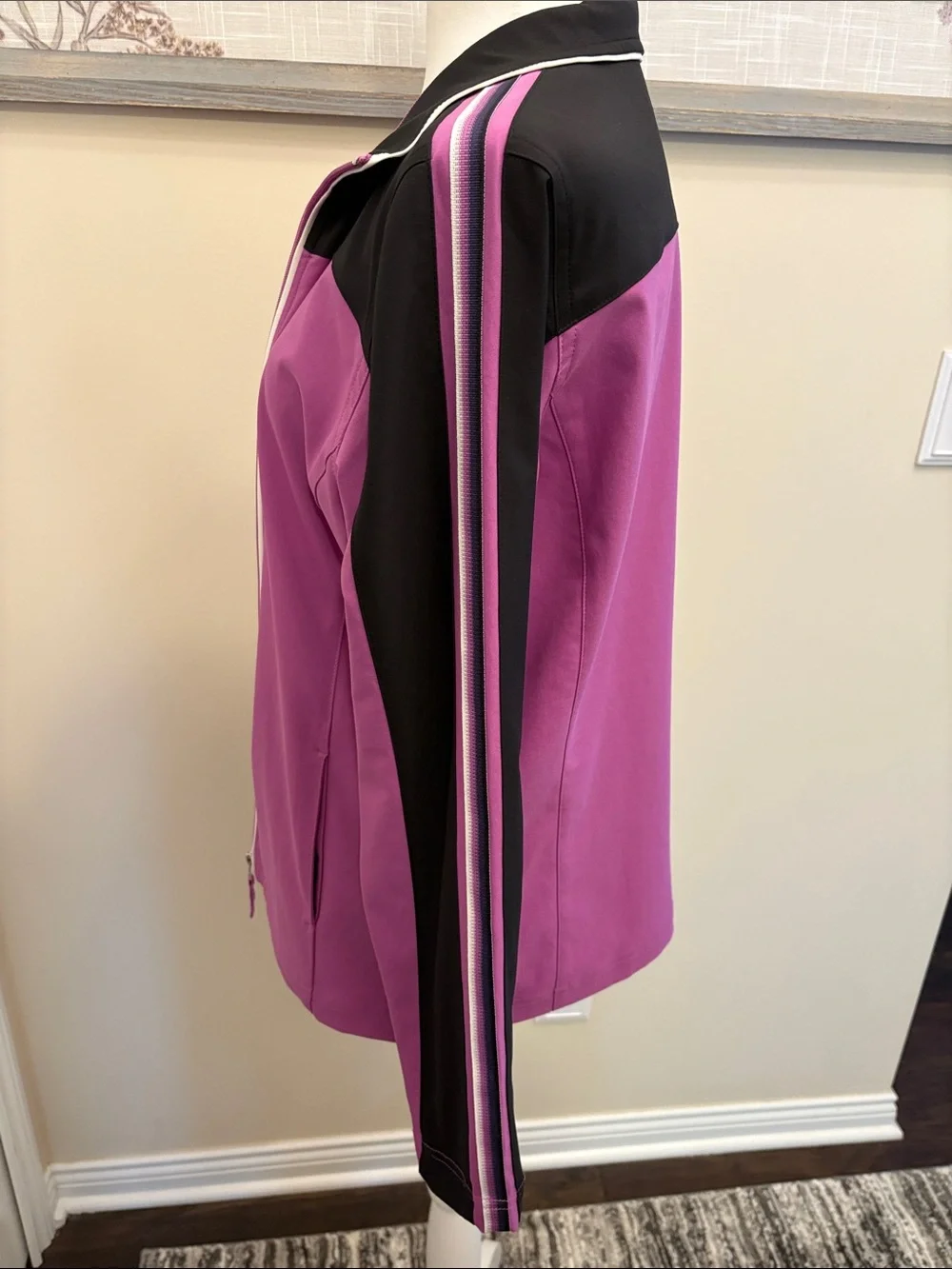 made for life Pink and Black Zip-Front Jacket Medium - Picture 8 of 12